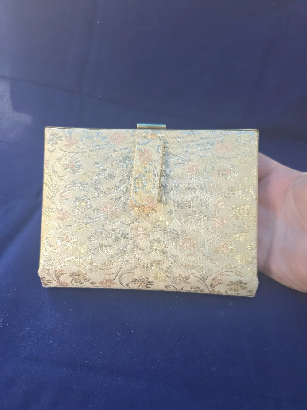 Vintage 1950s Alexandra de Markoff Minaudiere Vanity Clutch Carryall, Lustrite